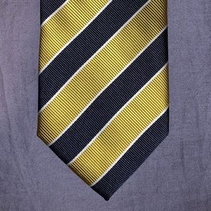 ESPN Gameday Gold and Blue Striped Microfiber Tie